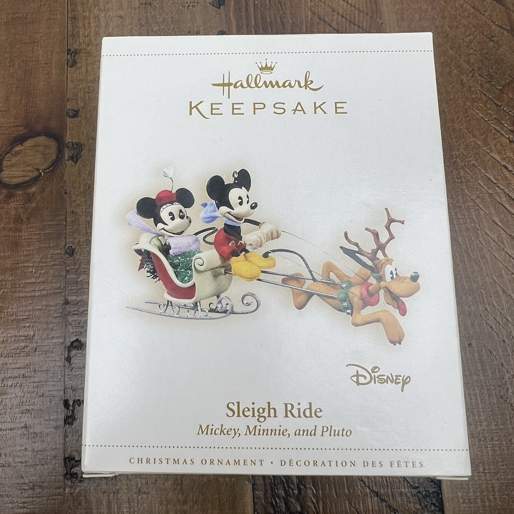 Hallmark Keepsake Disney 2006 Sleigh Ride Christmas Ornament Mickey Minnie